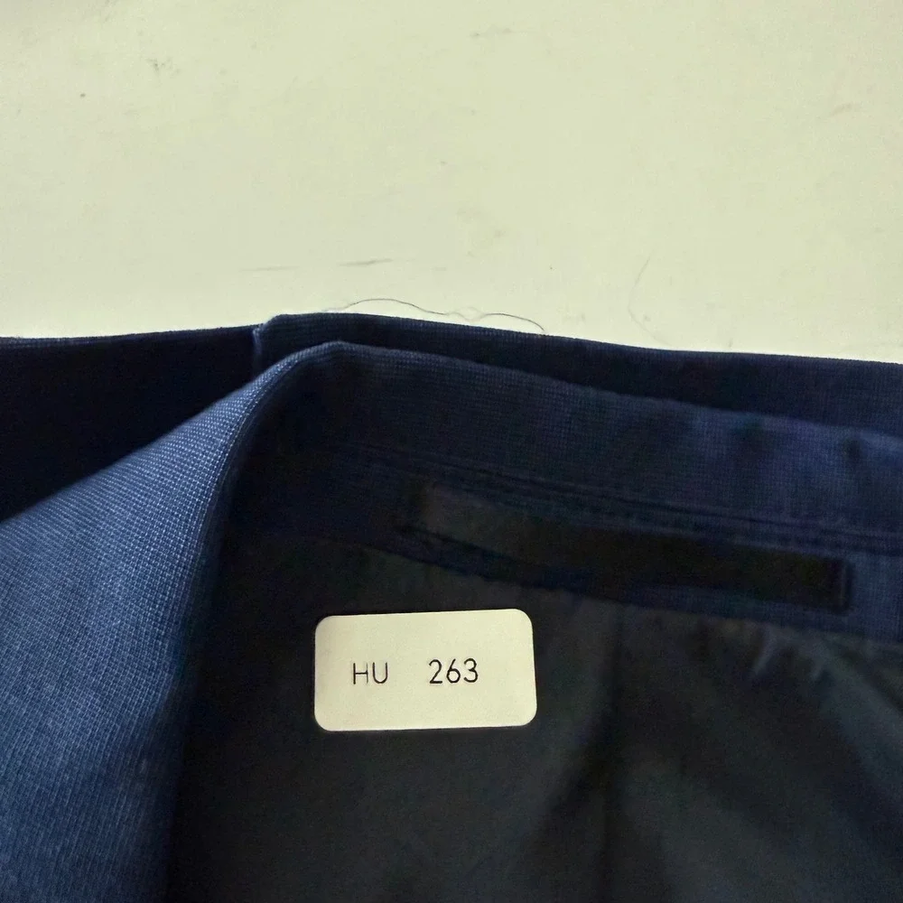 H&M Slim Fit Blazer Mens 38R Dark Blue Two Button Notch Lapel Suit Jacket NEW